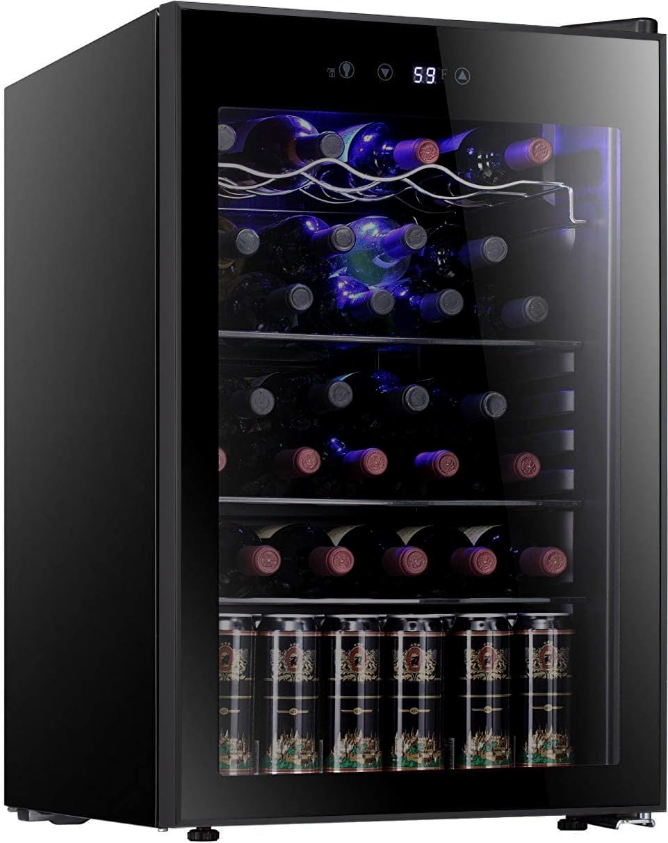 Wine Beer Fridge Small - 36 Bottle Wine Cooler/Cabinet BeverageRefrigerator Small