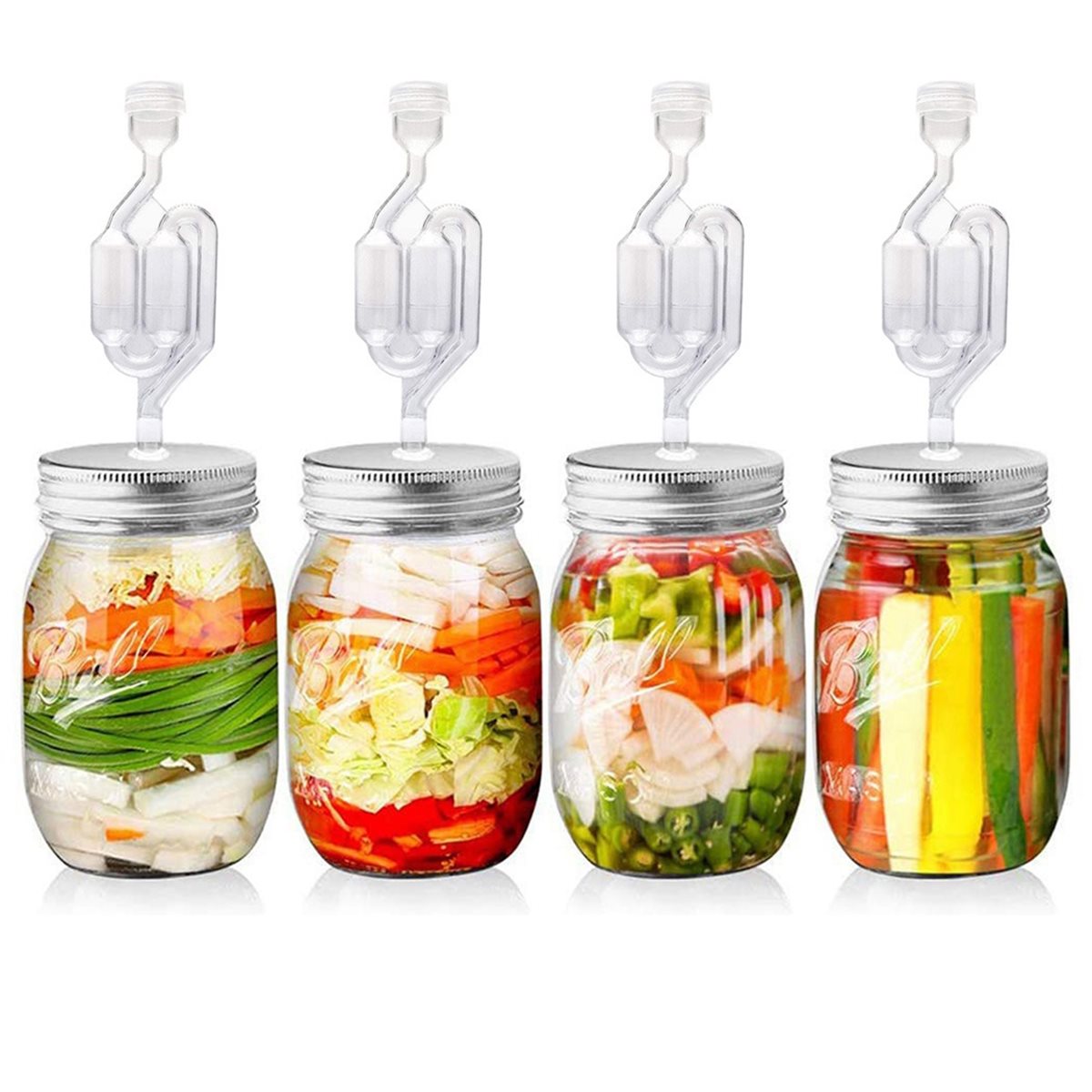 Wine Beer Cider - 4pcs 70mm Fermentation Lid & Airlock