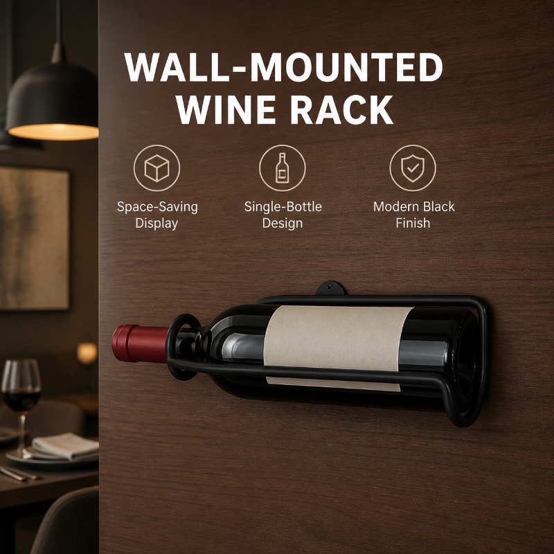 Wall‑Mounted Metal Wine Rack M - Wine Beer Restaurant recension och pris