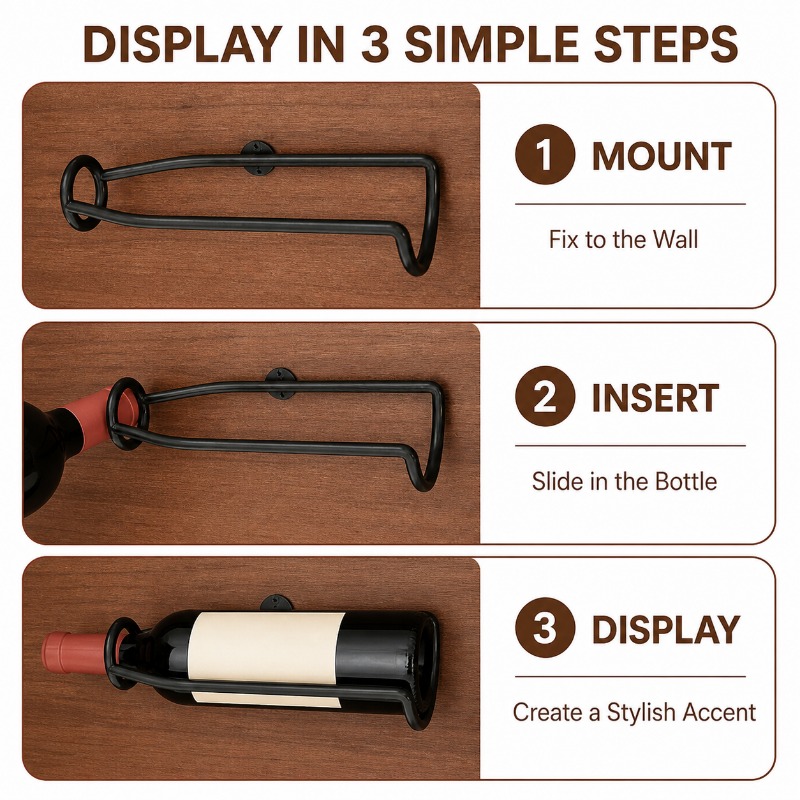 Wall‑Mounted Metal Wine Rack M - Wine Beer Restaurant recension och pris