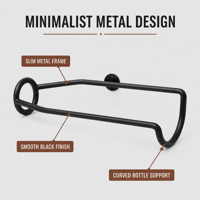 Wall‑Mounted Metal Wine Rack M - Wine Beer Restaurant recension och pris