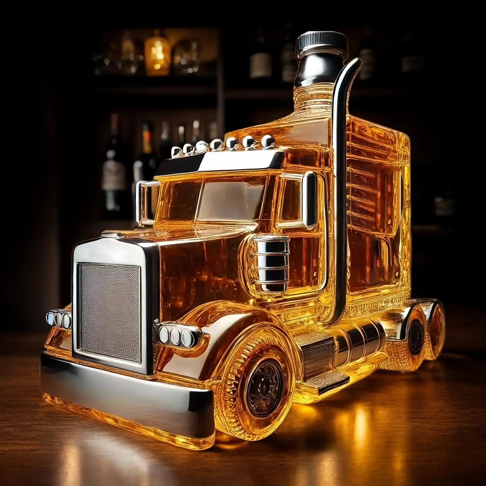 Car Glass Wine Bottle Half Tru - Wine Beer Truck recension och pris