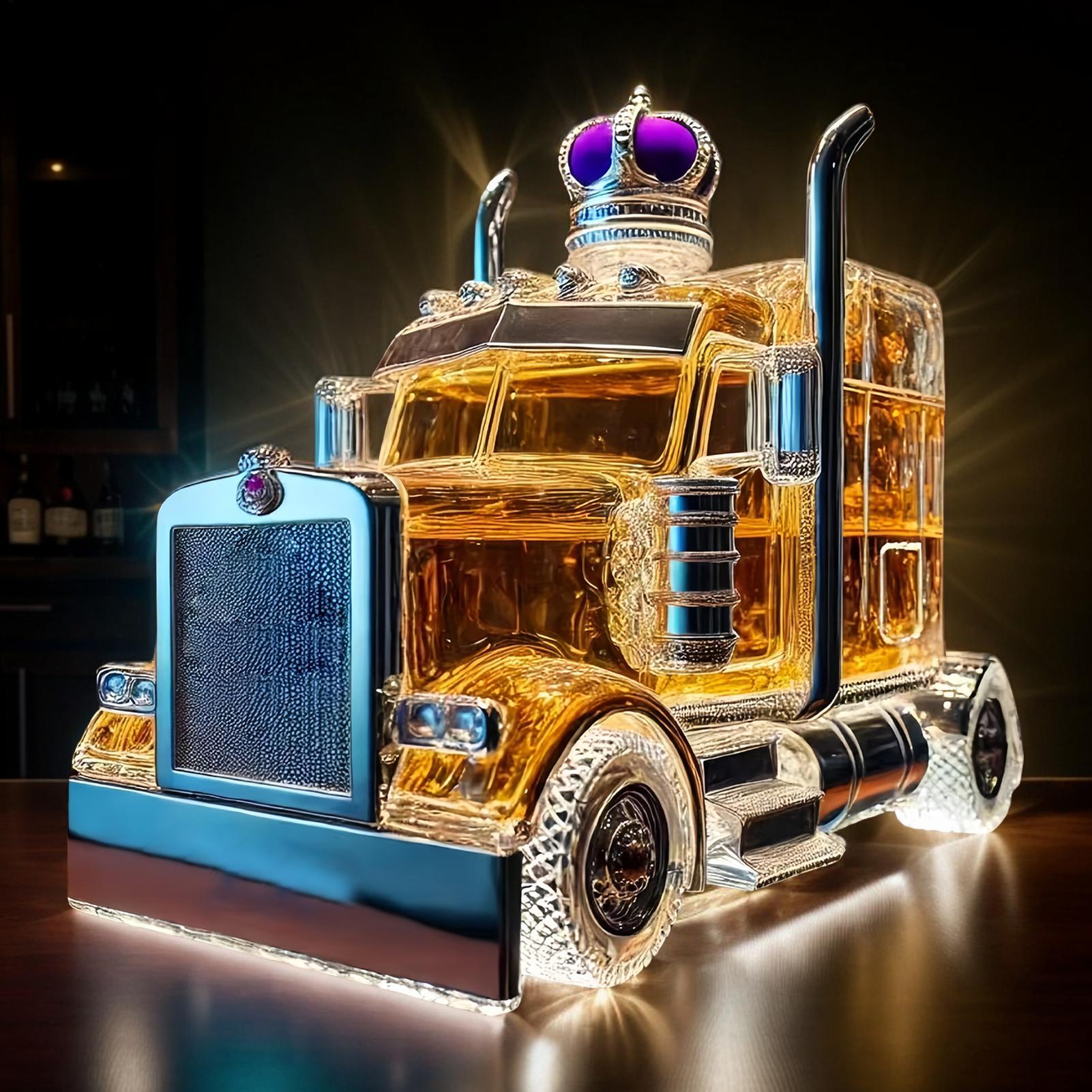 Car Glass Wine Bottle Half Tru - Wine Beer Truck recension och pris