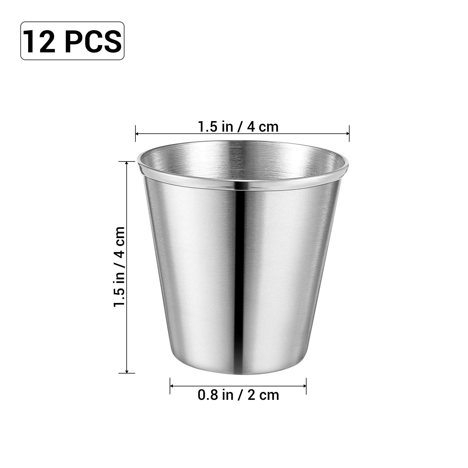 12Pcs Stainless Steel Shot Gla - Wine Beer Rum recension och pris
