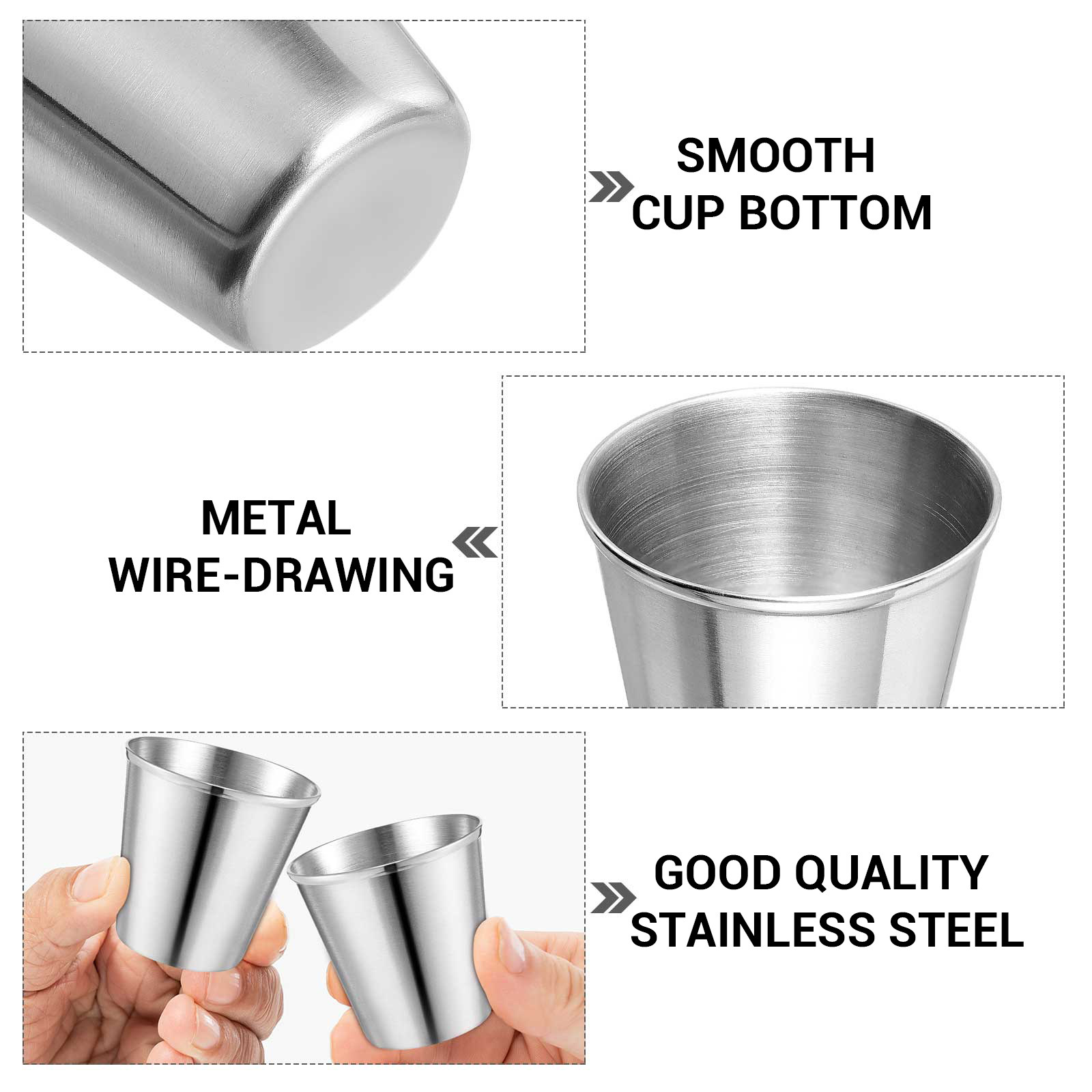 12Pcs Stainless Steel Shot Gla - Wine Beer Rum recension och pris