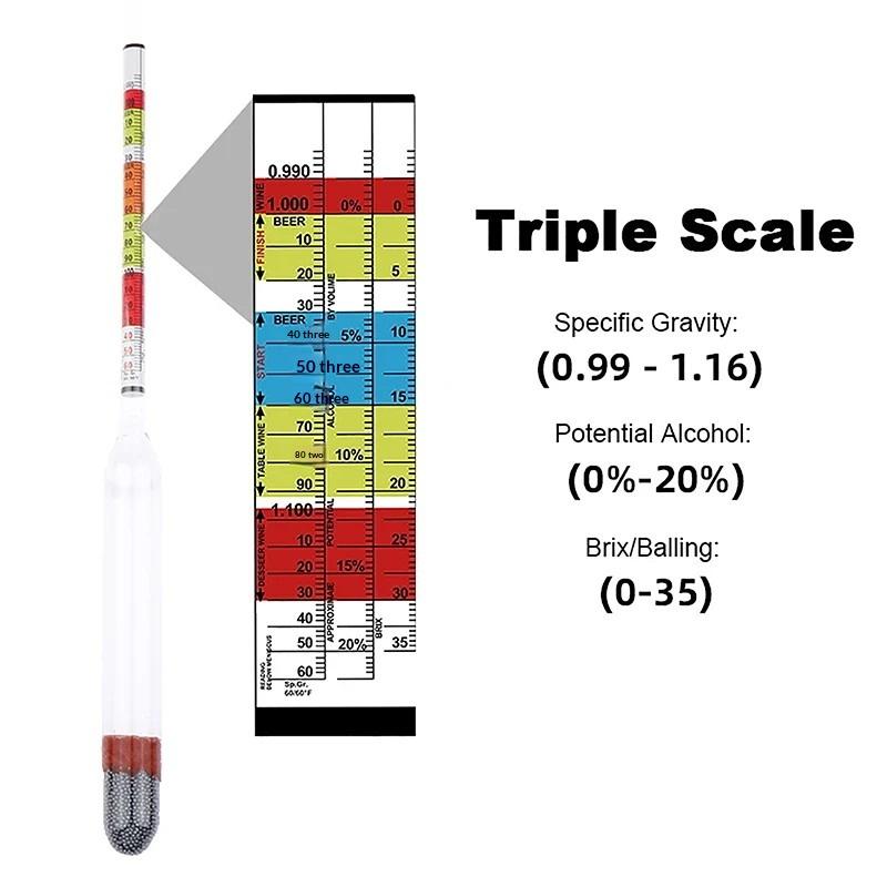 1Pcs 3 Scale Hydrometer For Wi - Wine Beer Cider recension och pris