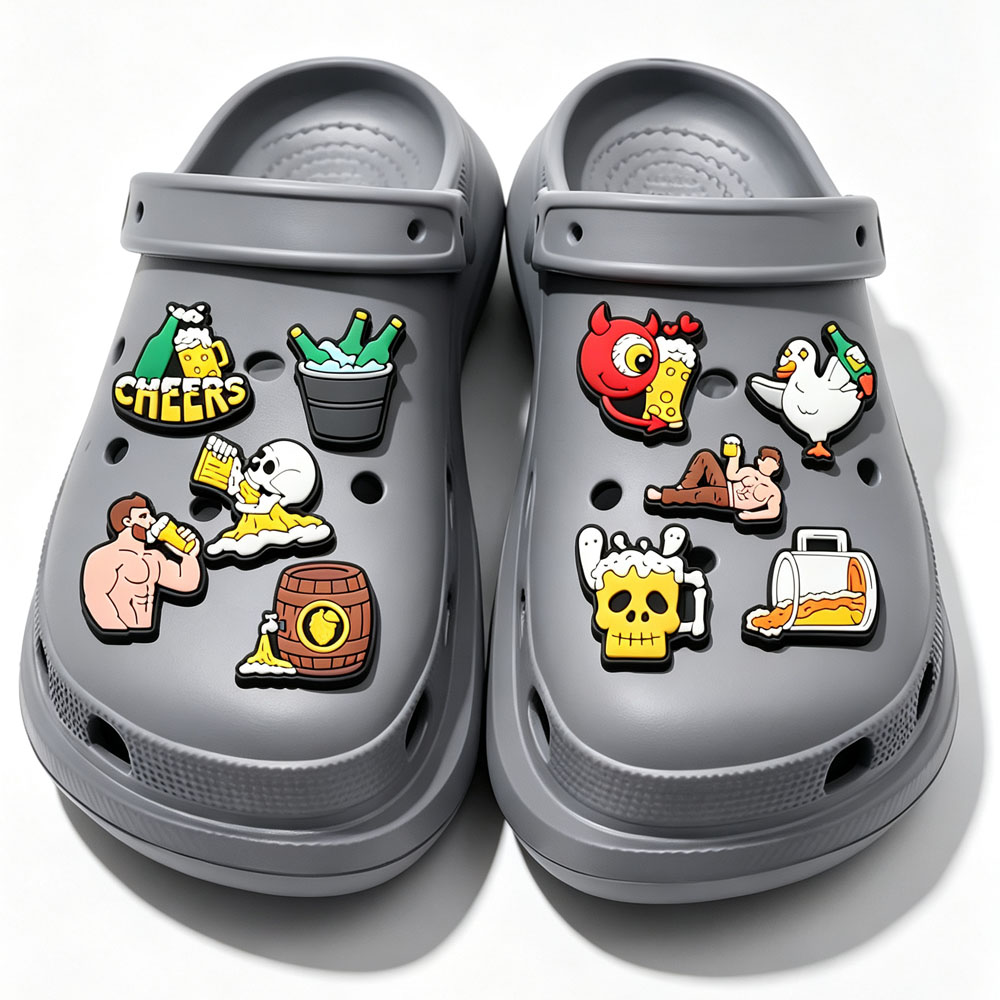Funny Beer Theme Shoe CharmsCa - Wine Beer Best recension och pris