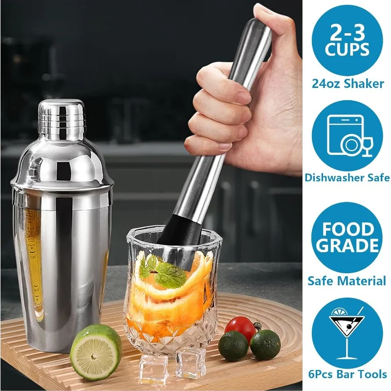 Stainless Steel Cocktail Shake - Muddler Cocktail Bar recension och pris