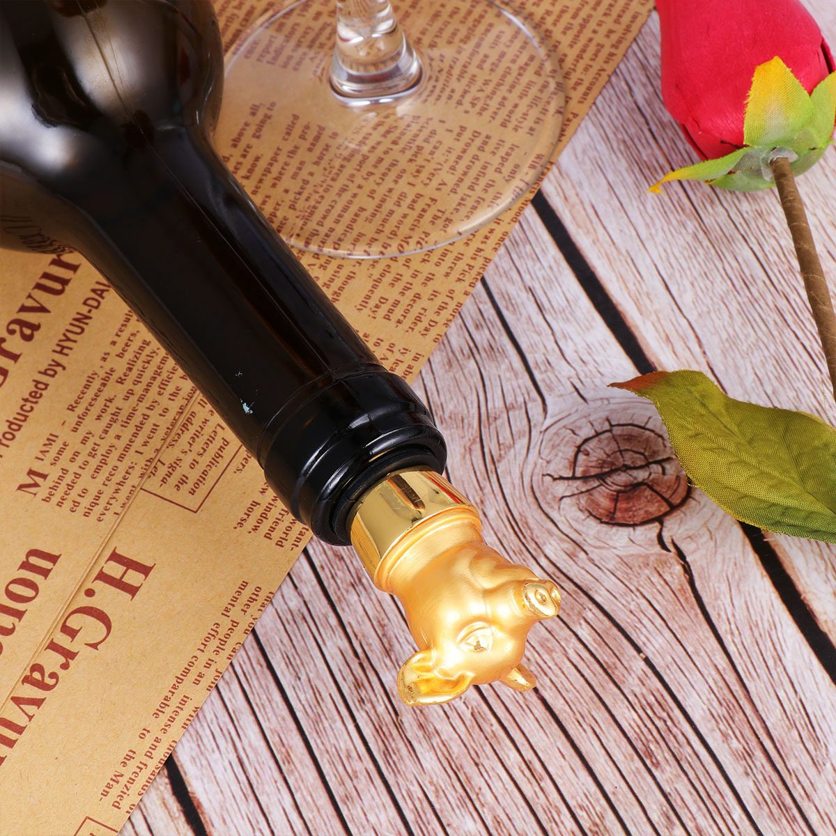 1Pcs Creative Pig Wine Stopper - Wine Beer Restaurant recension och pris