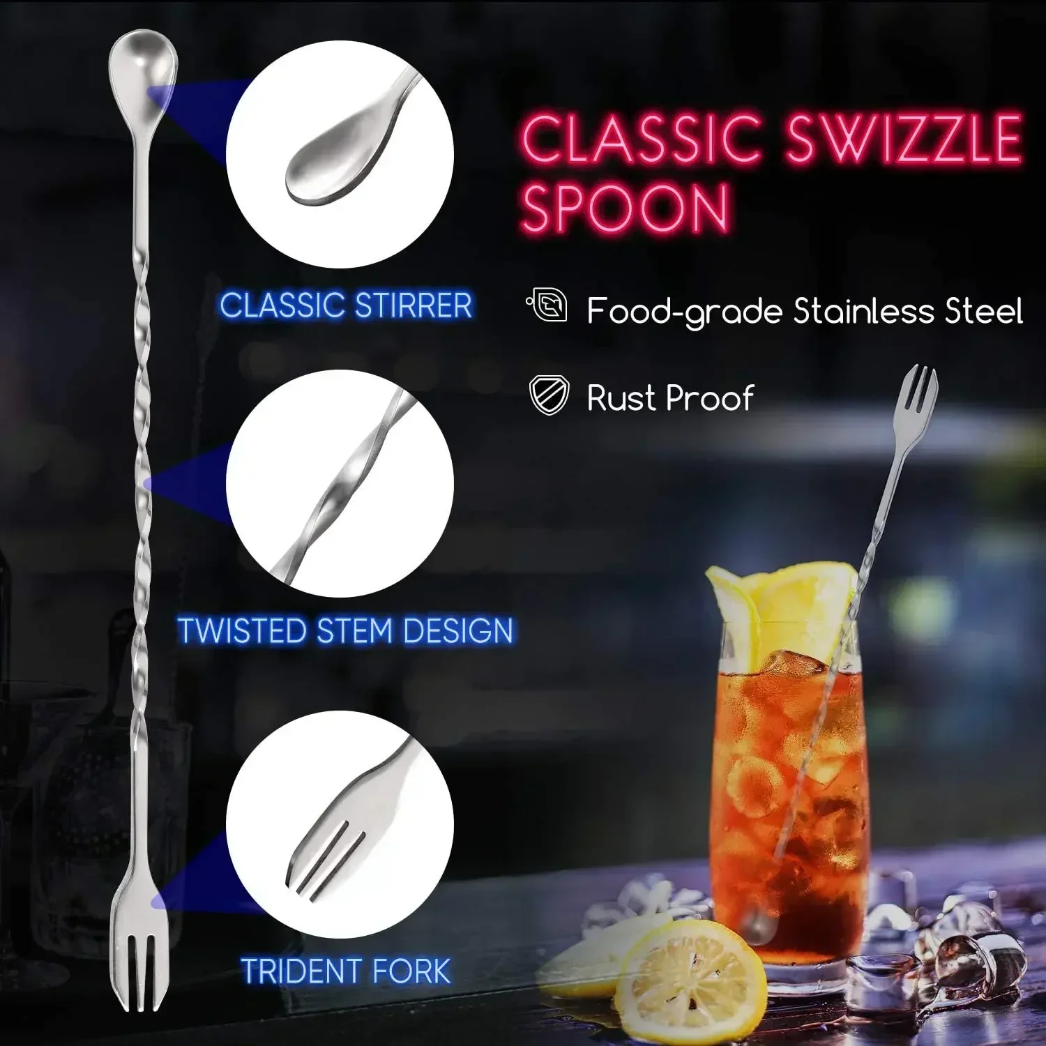 Stainless Steel Cocktail Muddl - Muddler Cocktail Bar recension och pris