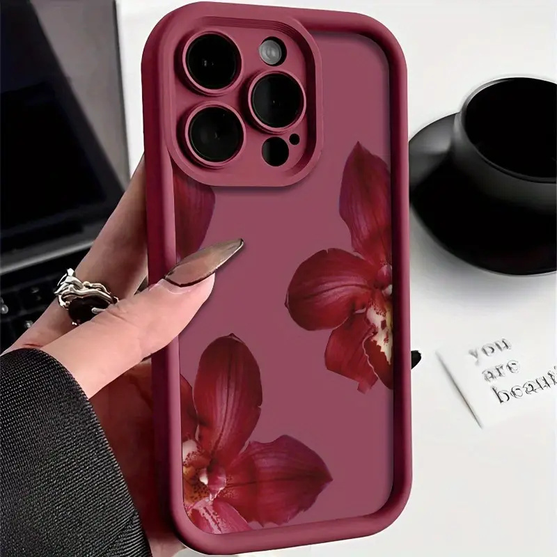 Wine Red Orchid Flower Pattern - Wine & Beer Shop recension och pris
