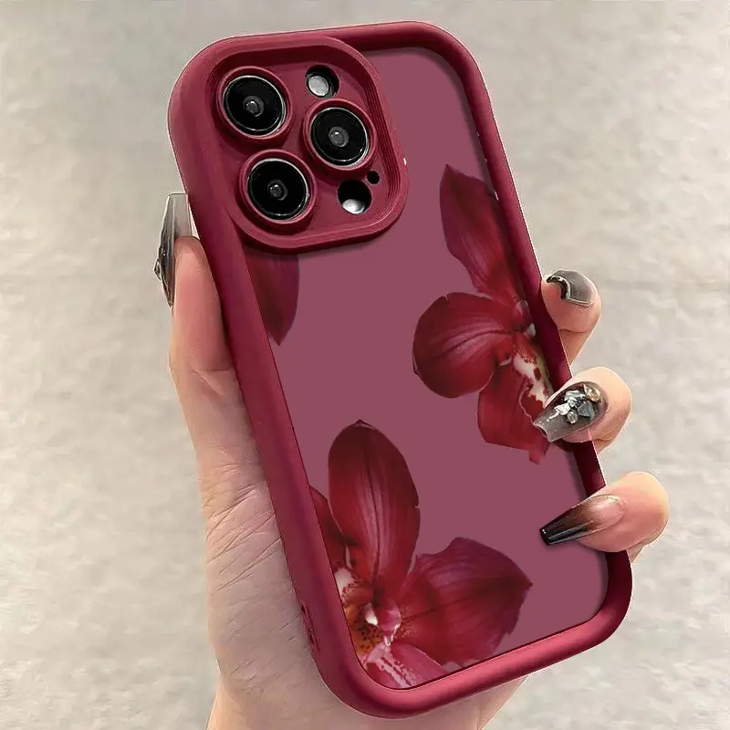 Wine Red Orchid Flower Pattern - Wine & Beer Shop recension och pris